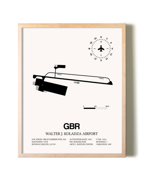 Walter J. Koladza Airport framed wall art in white frame