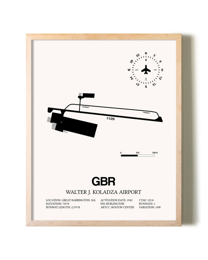Walter J. Koladza Airport framed wall art in white frame