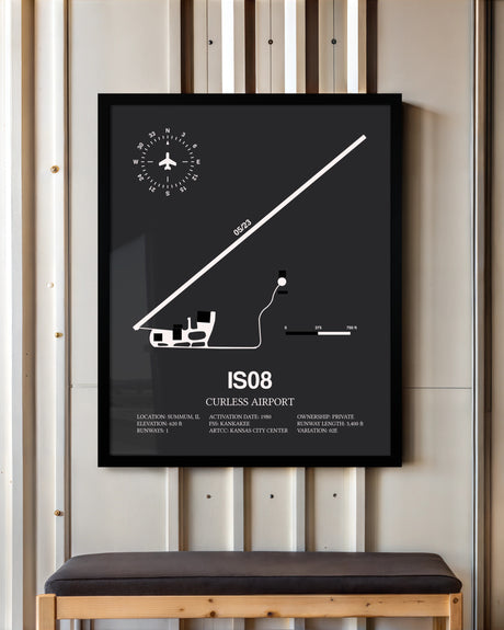 Frame color options for Curless Airport Wall Art