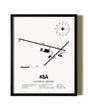 Framed Cochran Airport wall art poster in black frame