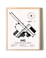 Marana Regional Airport framed wall art in white frame