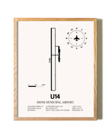 Nephi Municipal Airport framed print in natural wood frame