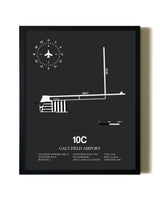 Unframed Galt Field Airport map print poster