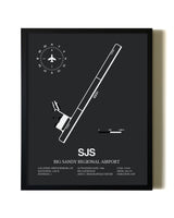 Unframed Big Sandy Regional Airport map print poster
