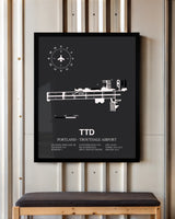 Frame color options for Portland-Troutdale Airport Wall Art