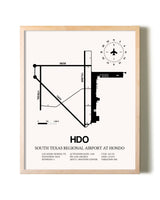 South Texas Regional Airport At Hondo framed wall art in white frame