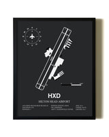 Unframed Hilton Head Airport map print poster