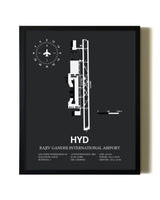 Unframed Rajiv Gandhi International Airport map print poster