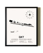 Framed Gatlinburg-Pigeon Forge Airport wall art poster in black frame
