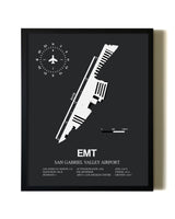Unframed San Gabriel Valley Airport map print poster