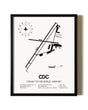 Framed Cedar City Regional Airport wall art poster in black frame