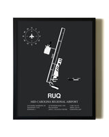 Unframed Mid-Carolina Regional Airport map print poster