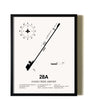 Framed Goose Creek Airport wall art poster in black frame