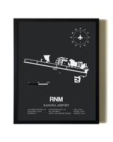 Unframed Ramona Airport map print poster