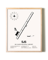 Big Sandy Regional Airport framed wall art in white frame