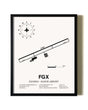 Framed Fleming-Mason Airport wall art poster in black frame