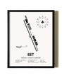 Framed Shelby County Airport wall art poster in black frame