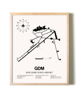 Boscombe Down Airport framed wall art in white frame