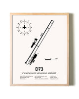 Cy Nunnally Memorial Airport framed wall art in white frame