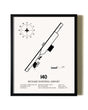 Framed Richard Downing Airport wall art poster in black frame