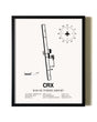 Framed Roscoe Turner Airport wall art poster in black frame