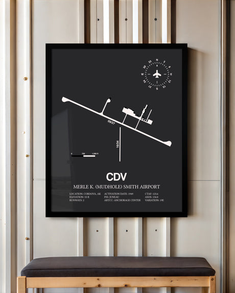 Frame color options for Merle K. (Mudhole) Smith Airport Wall Art