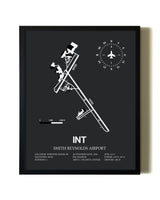 Unframed Smith Reynolds Airport map print poster