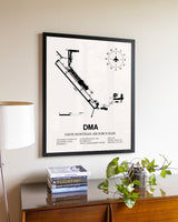 Davis Monthan Air Force Base aviation wall décor in black wood frame