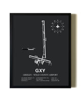 Unframed Greeley-Weld County Airport map print poster