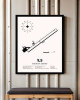 Parowan Airport framed poster displayed in an airplane hangar