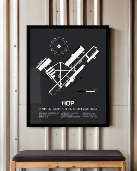 Frame color options for Campbell Army Airfield (Fort Campbell) Wall Art
