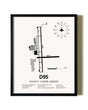 Framed Dupont / Lapeer Airport wall art poster in black frame