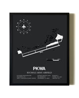 Unframed Bucholz Army Airfield map print poster