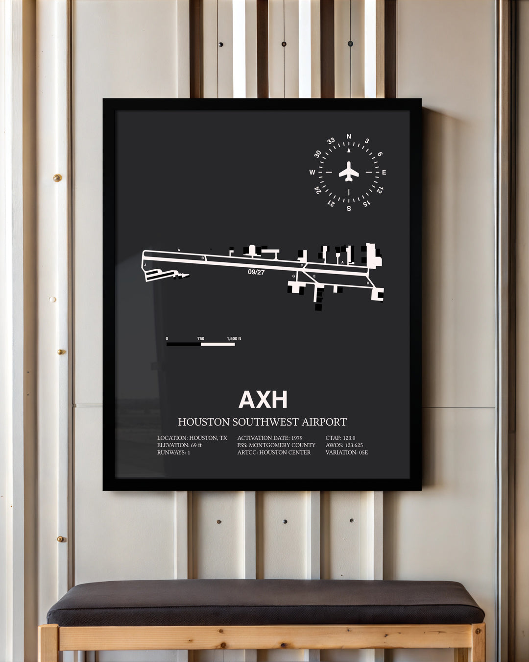 Frame color options for Houston Southwest Airport Wall Art