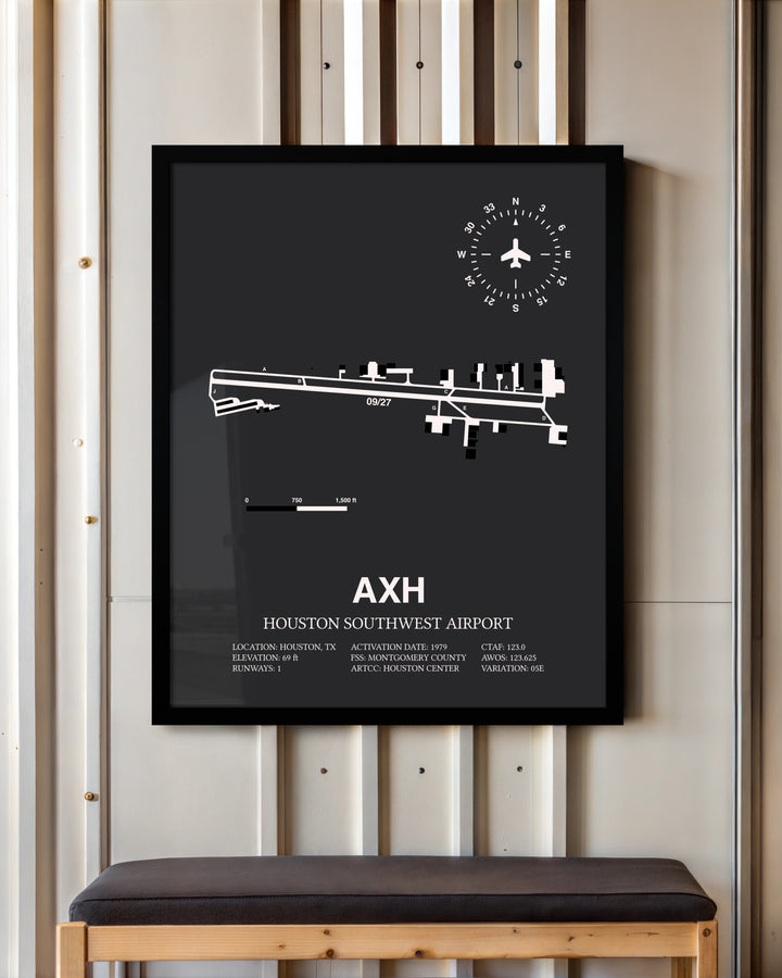 Frame color options for Houston Southwest Airport Wall Art