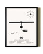 Framed Havana Regional Airport wall art poster in black frame