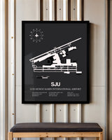 Frame color options for Luis Munoz Marin International Airport Wall Art