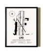 Framed Laredo International Airport wall art poster in black frame
