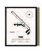 Framed Griffiss International Airport wall art poster in black frame