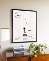 Brigham City Regional Airport aviation wall décor in black wood frame