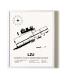 Gwinnett County Airport-Briscoe Field airport map poster in oak frame