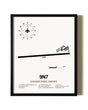 Framed Farmers Pride Airport wall art poster in black frame