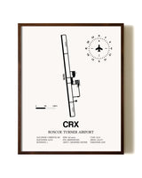 Roscoe Turner Airport aviation print in walnut frame