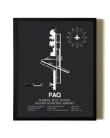 Unframed Warren "Bud" Woods Palmer Municipal Airport map print poster