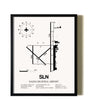 Framed Salina Regional Airport wall art poster in black frame