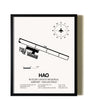 Framed Butler County Regional Airport / Hogan Field wall art poster in black frame