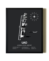 Unframed Aurora State Airport map print poster