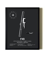 Unframed City Of Slaton / Larry T. Neal Memorial Airport map print poster