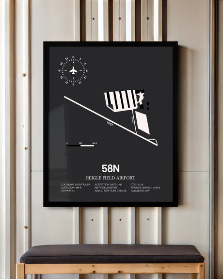 Frame color options for Reigle Field Airport Wall Art