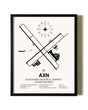 Framed Alexandria Regional Airport / Chandler Field wall art poster in black frame